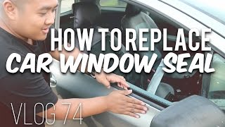 HOW TO REPLACE YOUR CAR WINDOW SEAL  2007 TOYOTA YARIS [upl. by Obrien208]