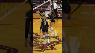 Eloise Roffers block at the net Dripping Springs High School Volleyball [upl. by Enyale]