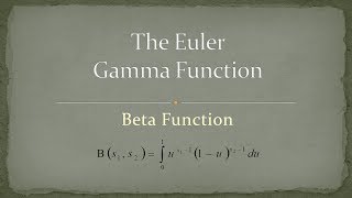 Gamma Function  Part 10  Beta Function [upl. by Hatty]