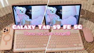 Unboxing SAMSUNG GALAXY Tab S9 FE 128GB Free anti gores dan bonus banyak [upl. by Sana]