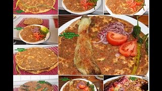 pratik lahmacun tarifi  lavas ekmegi ile Lahmacun nasil yapilir [upl. by Eirok]