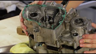 ProX CRF450X Rebuild Teardown Part 4 Splitting the Cases [upl. by Howlan]