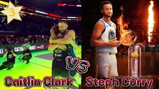 Caitlin Clark VS Steph Curry 3pointcontest [upl. by Madigan]