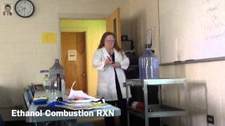 Combustion of ethanol amp 2propanol — Organic Chemistry Demo — Dr Tricia Scott PhD [upl. by Enywad]