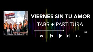 Vagón Chicano  Viernes Sin Tu Amor Bass Cover Tabs  Partitura  Acordes [upl. by Erodasi]