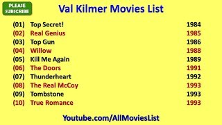 Val Kilmer Movies List [upl. by Lavotsirc]