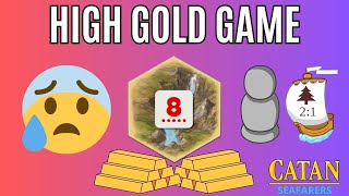 WILD High GOLD Close Game  Top 25 Catan SEAFARERS  Game 169 [upl. by Retsae278]