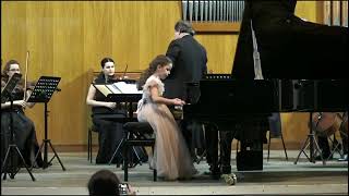 Martina Meola 9 Year Mozart Concerto no12 in A dur K 414 [upl. by Aerdnaz936]