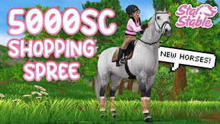 5ksc Shopping Spree BUYING HORSES  Star Stable [upl. by Saalocin246]