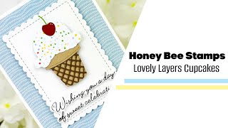 Honey Bee Stamps Lovely Layers Cupcakes and Patterned Paper [upl. by Borrell]