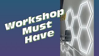 Extreme Garage  Workshop Lighting Upgrade Hykoont LED Hexagon Lights [upl. by Joya]