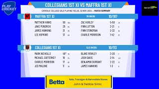 Collegians 1st XI v Maffra 1st XI [upl. by Neenahs]