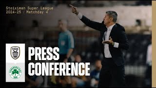 Press Conference PAOK FC Vs Panathinaikos – Live PAOK TV [upl. by Ataymik]