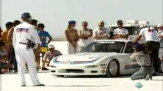 Mazda RX7 Crash at 225 MPH [upl. by Anaillil]