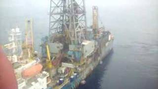 helicopter landing on drillship [upl. by Suneya]