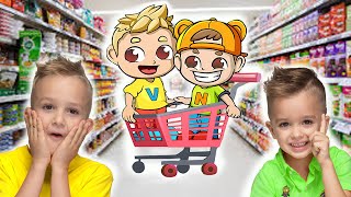 Vlad and Niki Supermarket story for kids [upl. by Wonacott]