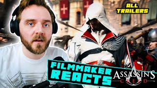 FILMMAKER REACTS ASSASSINS CREED ALL CINEMATIC TRAILERS  FIRST TIME WATCHING [upl. by Leticia809]