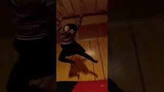 Serbian dancing lady does parkour 🗣️😰😅 funnyshorts crazyparkour adrenaline [upl. by Aranahs]