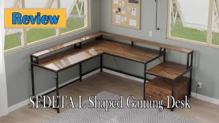 SEDETA L Shaped Gaming Desk Review  Is This The BEST LShaped Desk On The Market [upl. by Kristyn]