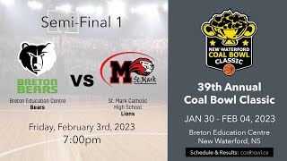 Coal Bowl 2023 SemiFinal 1  Breton Education Centre vs St Mark Catholic High School [upl. by Araminta]