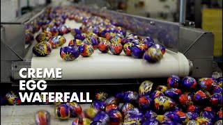 Inside Cadbury CREME EGG WATERFALL [upl. by Naerad645]