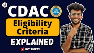 CDAC Eligibility Criteria  CDAC 2022  Who can Apply for CCDAC [upl. by Rebbecca728]