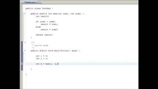 CSC111  Chapter 6  Define And Invoke Max Method [upl. by Blanka]