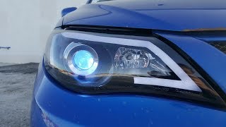 How To Headlight Removal 0814 WRX  Aftermarket Installation  HID BULB Replacement [upl. by Ayanet]