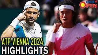 Grigor Dimitrov vs Zhizhen Zhang Round 2 Highlights  Vienna 2024 [upl. by Ammadas]