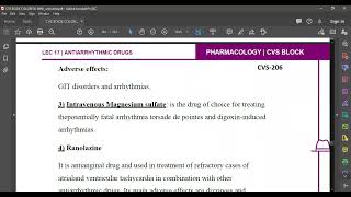 L44 Pharma Other antiarrhythmic drugs [upl. by Ystap791]