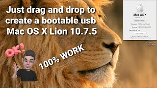 Bootable usb installer Mac OS X Lion 1072 [upl. by Leifeste]