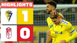 CÁDIZ CF 1  0 GRANADA CF  RESUMEN LALIGA EA SPORTS [upl. by Adnowat308]