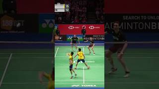 Two trick shots in one rally badminton badmintonlovers badmintonhighlights badmintoninsight [upl. by Migeon305]