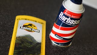 Barbasol Can amp Jurassic Park Flyer Replica Prop [upl. by Naamann]