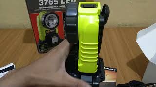 Pelican 3765 LED Rechargeable Flashlight Lampu Portable Safety 3765B [upl. by Latsirhc]