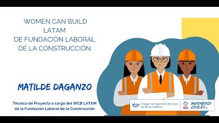 Entrevista a Matilde Daganzo de la Fundación Laboral de la Construcción sobre Women Can Build [upl. by Soulier847]