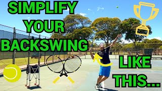 HOW TO IMPROVE YOUR SERVE WITH THE HELP OF A SHORTENED BACKSWING [upl. by Boniface482]