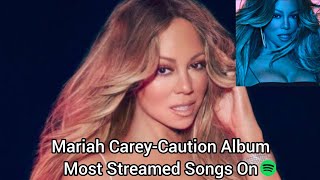 Mariah CareyCaution Album Most Streamed Songs On Spotify [upl. by Aerahs]