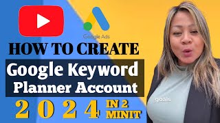 How to create Google ads keyword planner account in 2024  ads keyword planner account Tutorial [upl. by Teews]