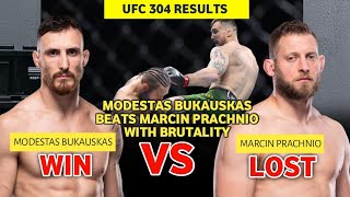 UFC 304 results Modestas Bukauskas beats Marcin Prachnio with brutality [upl. by Cristionna]