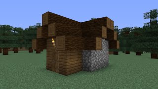 How To Build a Minecraft Taiga Village House 4 [upl. by Vashtia]