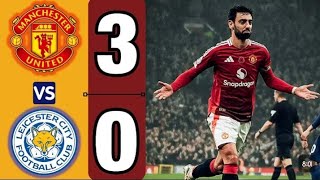 Manchester United Vs Leicester 30 Highlights 1080p [upl. by Rednal]