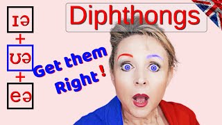 How to Pronounce Diphthongs  Learn British English RP Accent  ɪə  ʊə  eə [upl. by Ahsikyw]