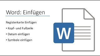 Word  Registerkarte Einfügen [upl. by Arlinda]