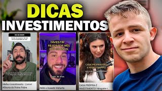 DICAS DE INVESTIMENTOS PARA INICIANTES  Como Investir 2024 React [upl. by Yezdnil]