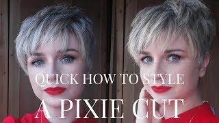 Quick How To Blow Dry Style A Pixie Cut HairStyle UndercutHall Styling [upl. by Hendren]