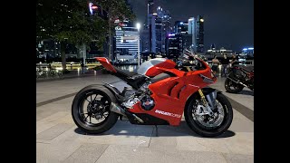 Ducati Panigale V4R Exhaust Sound  Dry Clutch Full Race Exhaust System [upl. by Esinel749]