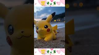 Pikachu experiences his first time going to the beach pikachu pokemon pokemongo pokémon [upl. by Tterb]