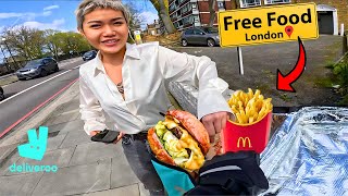 Surprising A Subscriber With FREE FOOD Deliveroo amp UberEats In London GoPro POV [upl. by Johan]