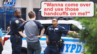 Breaking Dumb Laws In Front Of The NYPD [upl. by Nnaylrebmik]